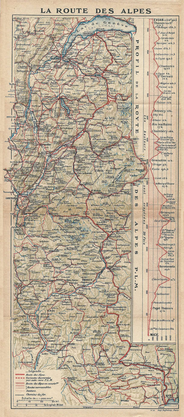 Itinéraire de la route des Grandes Alpes